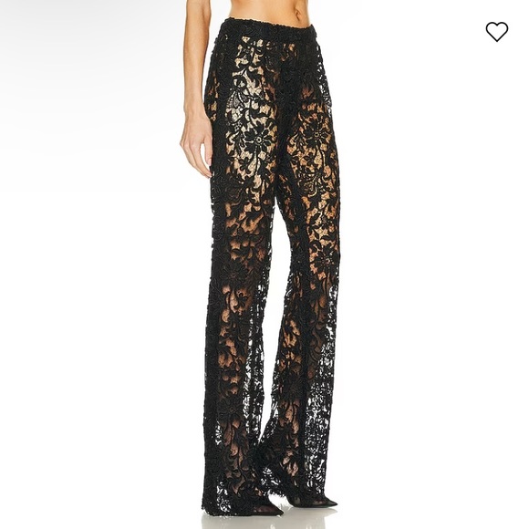 NWT | Saint Laurent Straight Leg Black Lace Pants Size 38 (Medium) - Picture 5 of 13
